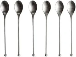 Nork Original Long Handle Iced Tea Spoon, 6 Piece Set, Matte Finish -Peugeot Shop 31KiLcet30L. AC