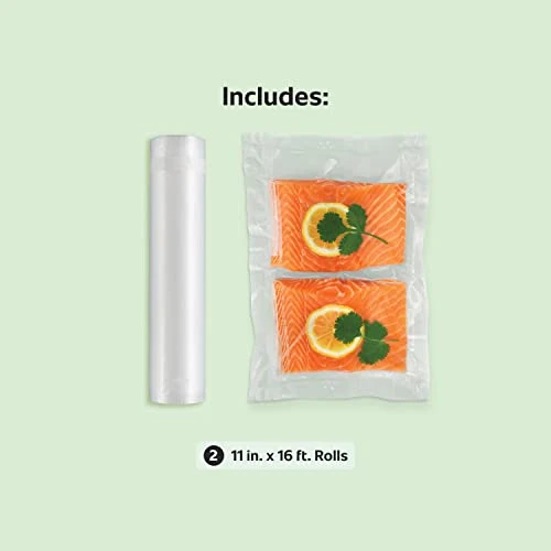 FoodSaver OodSaver Vacuum Sealer Bags For Extra Large Items, Rolls For Custom Fit Airtight Food Storage And Sous Vide, 11" X 16' (Pack Of 2) 5 FoodSaver OodSaver Vacuum Sealer Bags For Extra Large Items, Rolls For Custom Fit Airtight Food Storage And Sous Vide, 11" X 16' (Pack Of 2) - Image 5