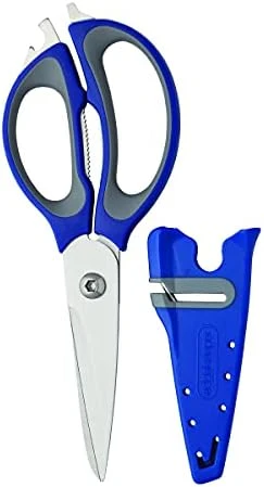Sabatier 5-in-1 Multi-Purpose Soft-Grip Scissors With An Edgekeeper Built-In Sharpener Blade Cover, All-in-1 Heavy-Duty Scissors With Flathead Screwdriver, Jar Opener, Bottle Opener, 9.5-Inch, White 6 Sabatier 5-in-1 Multi-Purpose Soft-Grip Scissors With An Edgekeeper Built-In Sharpener Blade Cover, All-in-1 Heavy-Duty Scissors With Flathead Screwdriver, Jar Opener, Bottle Opener, 9.5-Inch, White - Image 6