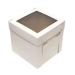 101 Cake Boxes With Window 25pk 12 X 12 X 8in White Bakery Boxes, Disposable Cake Containers, Dessert Boxes