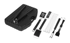 94069Y 20 Piece BBQ Grill Set | The Ultimate Barbeque Grill Tool Set | Rugged Plastic Storage Case | 20 Individual Pieces | Extra Sturdy Stainless Steel Tools, Black/Silver 7 94069Y 20 Piece BBQ Grill Set | The Ultimate Barbeque Grill Tool Set | Rugged Plastic Storage Case | 20 Individual Pieces | Extra Sturdy Stainless Steel Tools, Black/Silver -Peugeot Shop 31LQWDvb8NL