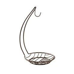 Wright Banana Holder, Countertop Tree, Hanger For Bananas & Small Tray For Fruits Vegetables, Produce, And Snack Storage, Sits On Bars & Tables, Small, Bronze