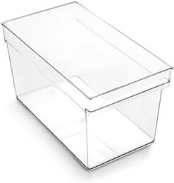 | Plastic Storage Bins, Deep Large | THE HANDLER COLLECTION | Multipurpose Organizer Bins | Kitchen Pantry Organizers And Storage | Clear Containers For Organizing Home | Freezer Organizer -Peugeot Shop 31MEg3OyMoS. AC