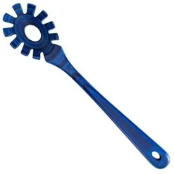 Ique Malta Collection 12-1/2" Wooden Spaghetti Spoon And Pasta Server With Teeth