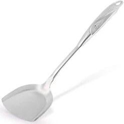 Heavy Duty Stainless Steel Metal Spatula - 14.8" Stainless Steel Spatula For Cooking - Spatula Stainless Steel For Frying - Ergonomic Easy Grip Handle - Slotted Turner Grill Spatula -Peugeot Shop 31MLbm0clL. AC