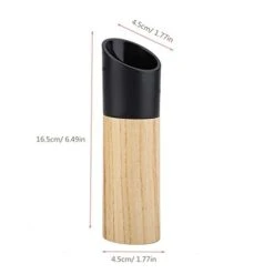 Wooden Pepper Grinder, Protective Spice Mill Salt Shaker For Kitchen(Black) -Peugeot Shop 31MQikPvQDL
