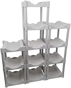 Bottle Buddy Water Racks - 3 And 5 Gallon Bottles - 4-Tray Jug Storage System - Free-Standing Organizer For Home, Office, Kitchen, Warehouse - Grey -Peugeot Shop 31MT0dfflzL. AC