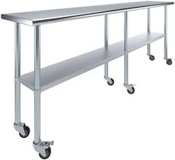 24" X 15" Stainless Steel Work Table With Casters | Heavy Duty Metal Utility Table On Wheels | Kitchen Island Cart 25 24" X 15" Stainless Steel Work Table With Casters | Heavy Duty Metal Utility Table On Wheels | Kitchen Island Cart -Peugeot Shop 31MWNP 06KL. AC