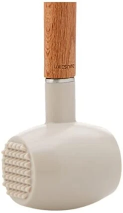 Wiltshire EAT Smart Meat Tenderiser, Double Sided Meat Mallet, Wooden Handle Kitchen Utensil, Durable Tenderising Hammer (Colour: Brown, Cream) -Peugeot Shop 31MaXLSD1AL