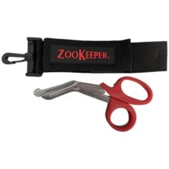 Stainless Steel Shears And Protective Sleeve With Clip (Red)