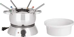 Trudeau Alto 3-in-1 Electric Fondue Set, 81 Ounce, Silver