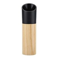 Wooden Pepper Grinder, Protective Spice Mill Salt Shaker For Kitchen(Black)