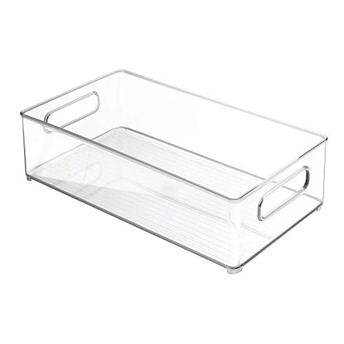 70530M3 Plastic Refrigerator And Freezer Storage Bin, Set Of 3, Clear, 3 Count & Fridge And Freezer Plastic Storage Organizer Tray With Handle, BPA-Free, Clear Drawer 8'' X 2'' X 14.5'', Clear 1 70530M3 Plastic Refrigerator And Freezer Storage Bin, Set Of 3, Clear, 3 Count & Fridge And Freezer Plastic Storage Organizer Tray With Handle, BPA-Free, Clear Drawer 8'' X 2'' X 14.5'', Clear