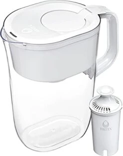 Brita Large 10 Cup Water Filter Pitcher With 1 Standard Filter, Made Without BPA, Tahoe, White