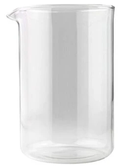 6 Cup Spare Replacement Glass Beaker Suitable For Grunwerg Classic Cafe Ole Cafetieres, Clear