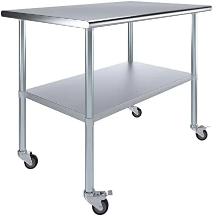 24" X 15" Stainless Steel Work Table With Casters | Heavy Duty Metal Utility Table On Wheels | Kitchen Island Cart 13 24" X 15" Stainless Steel Work Table With Casters | Heavy Duty Metal Utility Table On Wheels | Kitchen Island Cart - Image 13