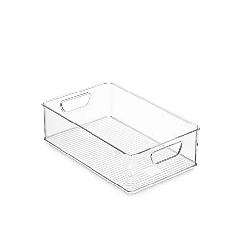 Set Of 16 Refrigerator Organizer Bins - Plastic Pantry Organization And Storage Baskets - Stackable Food Fridge Organizers With Cutout Handles For Freezer, Kitchen, Countertops, Cabinets 6 Set Of 16 Refrigerator Organizer Bins - Plastic Pantry Organization And Storage Baskets - Stackable Food Fridge Organizers With Cutout Handles For Freezer, Kitchen, Countertops, Cabinets - Image 6