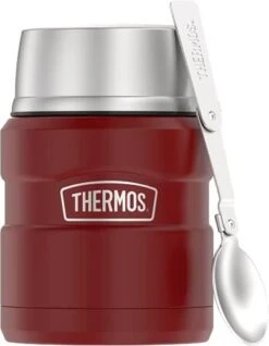 Thermos Stainless King Vacuum-Insulated Food Jar With Spoon, 16 Ounce, Matte Steel -Peugeot Shop 31OLUR8LUsL. AC