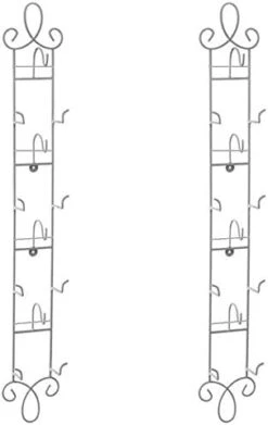 2 Pcs Tea Cup Display Rack Vertical Wall Stand Teacup Saucer Holder For China Coffee Mug Organizer Black -Peugeot Shop 31Oiqy0RmoL. AC