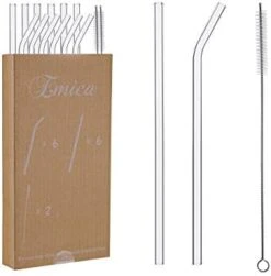8"x8mm Long Reusable Glass Straws, Clear Drinking Straws For Smoothie, Milkshakes, Tea, Juice-12 Pack Including 6 Straight And 6 Bent With 2 Cleaning Brush, Perfect For Hot Or Cold Drinks 14 8"x8mm Long Reusable Glass Straws, Clear Drinking Straws For Smoothie, Milkshakes, Tea, Juice-12 Pack Including 6 Straight And 6 Bent With 2 Cleaning Brush, Perfect For Hot Or Cold Drinks -Peugeot Shop 31On27S5hQL. AC