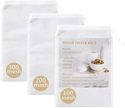 3 Pcs Nut Milk Bags, 150/75/48 Micron Reusable Nylon Food Strainers Bags Multi-use Food Grade Soy Milk Filter Bags, Yogurt Milk Wine Brew Coffee Filters Bag Strainers Filtration (6"x8") 15 3 Pcs Nut Milk Bags, 150/75/48 Micron Reusable Nylon Food Strainers Bags Multi-use Food Grade Soy Milk Filter Bags, Yogurt Milk Wine Brew Coffee Filters Bag Strainers Filtration (6"x8") -Peugeot Shop 31OzAYw8ZpL. AC 2