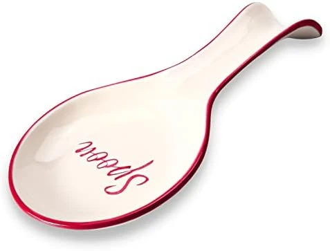 Red Ceramic Spoon Rest For Stove Top - White Spoon Rest For Kitchen Counter - Spanish Ceramic Spoon Rests For Cooking - Large Farmhouse Spoon Rest Ceramic - Utensil Coffee Spoon Holder Rest 7 Red Ceramic Spoon Rest For Stove Top - White Spoon Rest For Kitchen Counter - Spanish Ceramic Spoon Rests For Cooking - Large Farmhouse Spoon Rest Ceramic - Utensil Coffee Spoon Holder Rest - Image 7