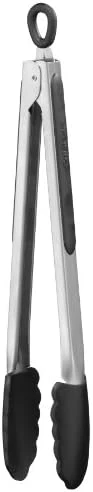 Cuisinart Silicone-Tipped 9-Inch Tongs,Black