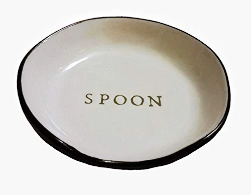 Stoneware Spoon Rest Cream/Black Joanna Gaines Collection (Standard Version) (Pack 1) 2 Stoneware Spoon Rest Cream/Black Joanna Gaines Collection (Standard Version) (Pack 1) - Image 2