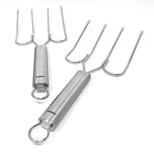 2-Piece Stainless Steel Turkey Lifter Tenderizer 2 2-Piece Stainless Steel Turkey Lifter Tenderizer - Image 2