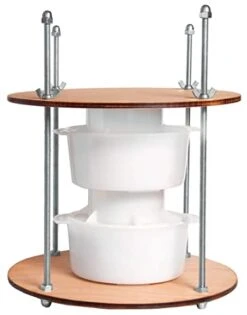 Wooden Cheese Press Diameter 11.2 In And 2 Cheese Making Forms 45 Oz Pressure Up To 50 Pounds Colorless