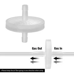 FERRODAY 5/16 Barbed Air Line Filter [4 PCS]- Sanitary Air Filter Air Line Fittings For Beer Brew Keg Air Filter For Homebrew White Air Filter For Fish Tank Translucent Plastic Gas Line Fitting -Peugeot Shop 31PWYhkxKsL