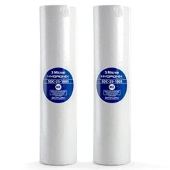 SDC-25-1005 Whole House RO Reverse Osmosis Sediment Water Filter Cartridge 2.5" X 10" - 5 Micron (2 Pack)