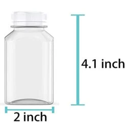 10 Pcs 5 Ounce Juice Bottles Plastic Milk Bottles Bulk Beverage Containers With Tamper Evident Caps Lids White For Milk, Juice, Drinks And Other Beverage Containers -Peugeot Shop 31PpFUTRx4L