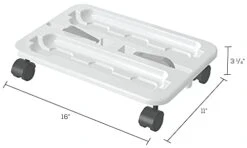 Stack 'N Go Caddy Wheel Base, Craft Organizer, Compatible With Deflecto Desk Supplies Organizer Caddy, White, 16"W X 3 1/4"H X 11"D (29443CR) -Peugeot Shop 31PrlPJdYuL