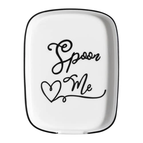 Spoon Rest For Stove Top, Stove Spoon Holder Ceramic For Countertop, Funny Spoon Me White Spoon Rest For Kitchen Counter, 1pcs 1 Spoon Rest For Stove Top, Stove Spoon Holder Ceramic For Countertop, Funny Spoon Me White Spoon Rest For Kitchen Counter, 1pcs