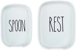 Heartland Home Porcelain Nesting Spoon Rest For Stove Top Or Kitchen Counter. 2pc Cooking Spoon Holder (Big/Little). Utensil Rest And Small Spoon Rest. Smart Kitchen Gadgets And Cute Kitchen Gifts -Peugeot Shop 31Q6dEqhqL. AC