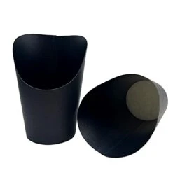 50 Pcs French Fry Holder 14oz Paper Charcuterie Cups Take-out Party French Fry Cups Disposable Food Cones Waffle Paper Popcorn Boxes Holder Wedding Food Trays Paper Cones For Food (Black) -Peugeot Shop 31QGdvVDH0L