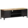 TV Cabinet 47.2"x11.8"x15.7" Solid Rough Mango Wood