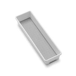 Madesmart Plastic Multipurpose Storage Organizer Bin For Drawers, Low-Profile Storage Bin Drawer Organizer, White