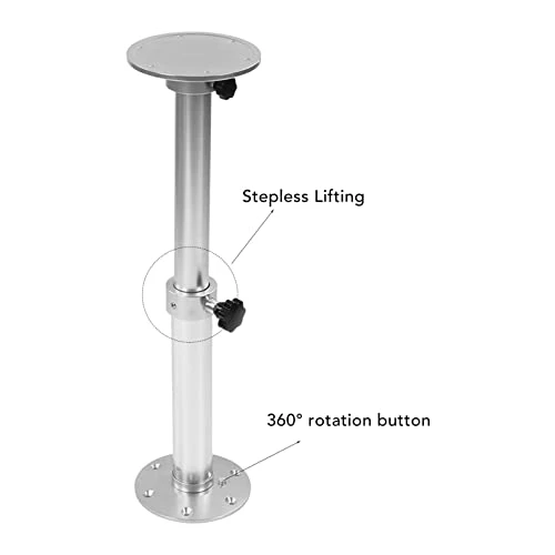 KUIDAMOS RV Adjustable Table Pedestal Stand 13.35-20.7 Inch RV Table Base Mount With Stepless Lifting Adjustment Aluminium Alloy Detachable Table Base Stand Compatible With RV Boat Yacht Boat 2 KUIDAMOS RV Adjustable Table Pedestal Stand 13.35-20.7 Inch RV Table Base Mount With Stepless Lifting Adjustment Aluminium Alloy Detachable Table Base Stand Compatible With RV Boat Yacht Boat - Image 2