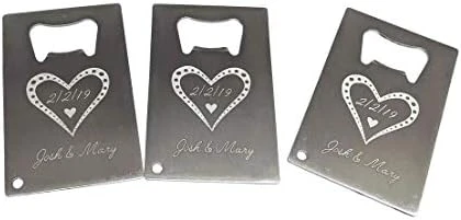 Customized Wedding Favor Credit Card Opener Personalized For Guests Stainless Filigree 12 Pieces 13 Customized Wedding Favor Credit Card Opener Personalized For Guests Stainless Filigree 12 Pieces - Image 13