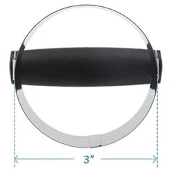 3 Inch Biscuit Cutter, Stainless Steel Round Cookies Cutter With Soft Grip Handle, Gift Package -Peugeot Shop 31RGGB9MMVS