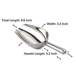 Ice Scoop For Freezer,Stainless Steel Ice Scoop For Ice Machine,Small Metal Ice Scoop For Ice Maker Kitchen Bar Party Wedding,Heavy Duty,Dishwasher Safe,8 OZ Utility Metal Scoop -Peugeot Shop 31RIwYs694L