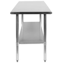 Stainless Steel 18 Gauge Prep And Work Table With Undershelf - NSF Certified - 60"W X 24"D X 34.5"H -Peugeot Shop 31Ra1zJKl3L