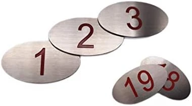 304 Stainless Steel Engraved Oval Table Black Numbers (1-20) Pubs Restaurants Clubs - 1 To 20 8 304 Stainless Steel Engraved Oval Table Black Numbers (1-20) Pubs Restaurants Clubs - 1 To 20 - Image 8