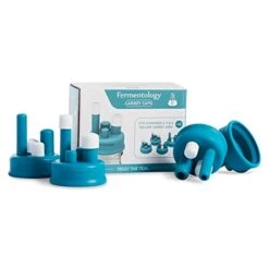 Fermentology Carboy Caps – 4 Pk Silicone Caps For Fermenting In 3/5/6 Gallon Glass Jugs – Homebrew Wine, Beer, Mead