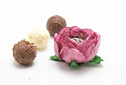 Handmade Paper Truffle Wrappers, Truffle Liners, Truffle Cups For Baby Shower Bridal Shower Birthday Party Wedding - Pack Of 24 (Peony Dusty Rose) 2 Handmade Paper Truffle Wrappers, Truffle Liners, Truffle Cups For Baby Shower Bridal Shower Birthday Party Wedding - Pack Of 24 (Peony Dusty Rose) - Image 2