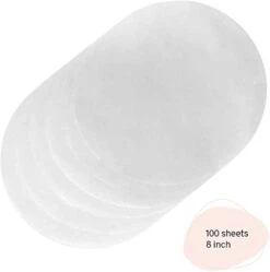Parchment Paper Baking Circles - 100 Pre-cut Rounds 8 Inch_Ideal For Baking Cakes, Pastries & Cheesecakes - Suitable For Tortilla Press -Peugeot Shop 31SFZfCF21L