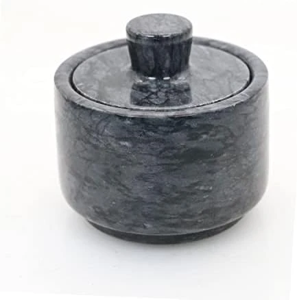 Marble Salt Cellar With Lid, Salt Holder Storage Container For Counter( White) 7 Marble Salt Cellar With Lid, Salt Holder Storage Container For Counter( White) - Image 7