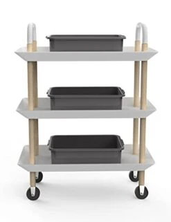 5-Pack Commercial Bus Tubs Box/Tote Box, Plastic Storage With Handles, Wash Basin Tub 8 Liter (Gray) -Peugeot Shop 31TGsAvfSCL